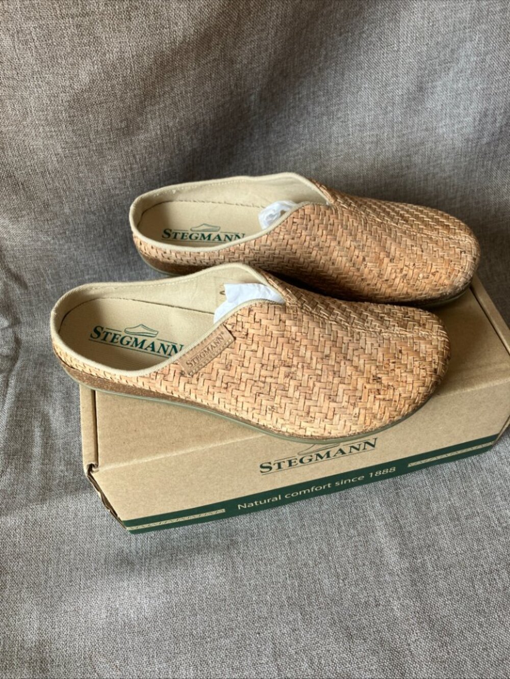 Stegmann Women's Maria Mule Woven Cork Slip-On Comfort Career Shoe Size 7.5 - Picture 4 of 10